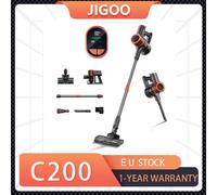 Aspiradora inalámbrica JIGOO C200, succión de 23 KPa, tiempo de ejecución de 40 minutos, 2 modos de trabajo, tubo metálico telescópico y faro LED, ≤ 72 dB C200