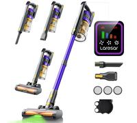 Aspiradora Inalámbrica Laresar X11, 550W, 55000Pa de Potencia de Succión, Aspiradora de Mano Inteligente para el Hogar, Recipiente para Polvo, 60 Minutos de Autonomía, Juego de 3 Filtros
