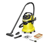 Aspiradora industrial con bolsa Kärcher WD 5 Control P 1200W 25L negra y amarilla