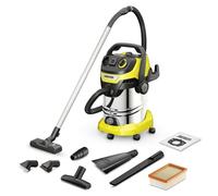Aspiradora Industrial Karcher WD 6 P S V-30/6/22/T 1300W Sólidos y Líquidos Mascotas Depósito 30L Amarillo