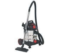 Sealey Aspiradora Industrial 20L 1400W/230V Inoxidable Tambor Auto Start PC200S