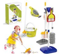 Aspiradora Juguete,Set Limpieza Juguete,Juguete para el Hogar,Juguete de Limpieza,Juego de Limpieza para Niños de Madera,Juguete de Limpieza para Niñas Niños a Partir de 3 Años