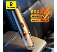 Aspiradora para Auto Baseus A2Pro, Aspiradora Inalámbrica de 6000Pa para Limpieza del Auto y el Hogar, Mini Aspiradora de Mano para Auto Black