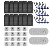 Aspiradora para ECOVACS para deebot N50 Pro para omni y N50 para omni Filtros Cepillos Laterales Mopa Paño Bolsas de Polvo Microfibra Nylon Telas No Tejidas 56 Piezas