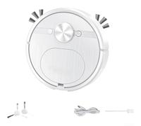 Aspiradora robótica con mopa máquina de limpieza automática 1499Pa succión para polvo y desechos de mascotas pelo de mascotas en alfombras suelos duros carga USB 22 cm (8023 blanco)