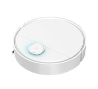 Aspiradora robótica y fregona con potente succión para pelo de mascotas en suelos duros, navegación inteligente de mapeo y recarga eficiente tipo C (blanco)