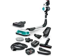 Aspiradora sin Bolsa Bosch BSS712XHYG 18V 35 min Fregado HEPA 0,3L Aqua Negro Plata Blanco