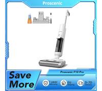 Aspiradora y trapeador inalámbricos Proscenic F10 Pro, tiempo de ejecución de 30 minutos, autolimpiante, pantalla LED, limpieza de bordes integral, 3 modos de limpieza Proscenic F10 Pro