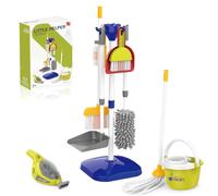 Aspirateur Enfant, Ensemble de nettoyage pour Enfants 9 pièces, balai Enfant jouet,adapté aux jouets de nettoyage de jeu de rôle pour Les Enfants de Plus de 3 ANS