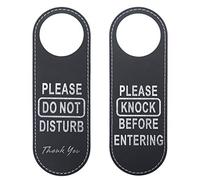 Aspire 2 Señal de suspensión para Puerta con Texto por Ambos Lados, Letrero para Colgar en Puerta, Muestra de la Suspensión de Puerta, Letrero Negro y Texto Plateado
