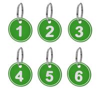 Aspire 50 etiquetas de clave digital ABS con llavero etiquetas de identificación almacenamiento llavero de dormitorio Verde