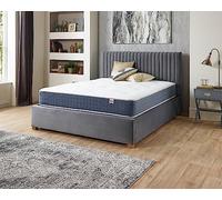 Aspire Beds 22 cm Cara Doble Dormir + colchón de muelles de 1000 Bolsillos económico, poliéster Unidades ensacados, Tablero Azul, pequeño Individual