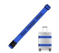 Aspire Correa de equipaje bordada personalizada, Correa de maleta personalizada, Cinturón de equipaje de 2 x 180 cm con su nombre/texto, Azul real., Talla única