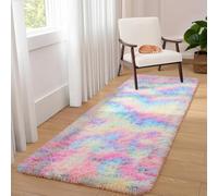 Aspire Homeware Alfombras para sala de estar - Alfombra de área arcoíris (80 x 300 cm) para dormitorio antideslizante - Alfombra moderna súper suave y gruesa, mullida, no se desprende
