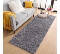 Aspire Homeware Alfombras para sala de estar - Alfombras grises para dormitorio antideslizantes - Alfombra mullida súper suave y esponjosa para pasillo, pila gruesa sin desprendimiento, 60 cm x 220 cm