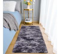 Aspire Homeware Alfombras para sala de estar - Alfombras oscuras grises para dormitorio antideslizantes - Alfombra moderna, súper suave, de pelo grueso, esponjosa y peluda sin desprendimiento (gris