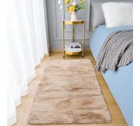 Aspire Homeware Alfombras Sala de Estar 60 x 110 cm - Alfombras de Área Tie-Dye Beige para Dormitorio Antideslizantes - Alfombras de Suelo Modernas Súper Suaves de Felpa para Salón - Alfombra de