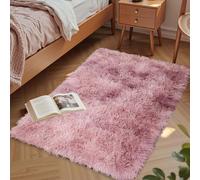 Aspire Homeware Alfombras Sala de Estar Pequeñas 50cm x 80cm - Alfombras de Área Tie-Dye Rosa Lila para Dormitorio Antideslizantes - Alfombras de Suelo Modernas Súper Suaves de Felpa para Salón