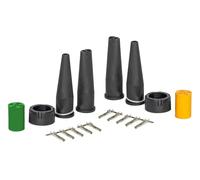 ASPÖCK Juego de Conectores de Bayoneta 5 Pines Hembra Amarillo y Verde para Pilotos Traseros de Remolque 12V Enchufe Eléctrico Accesorios de Instalación