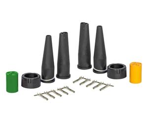 ASPÖCK Juego de Conectores de Bayoneta 5 Pines Hembra Amarillo y Verde para Pilotos Traseros de Remolque 12V Enchufe Eléctrico Accesorios de Instalación