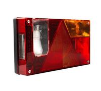 ASPÖCK Multipoint I Piloto Trasero Derecho 6 Funciones para Remolque Luz de Posición Freno Marcha Atrás Matrícula Intermitente 5 PIN 240x140x52mm 12V