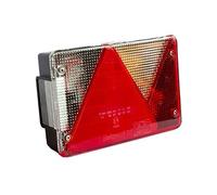 Aspöck Piloto trasero Multipoint IV Derecho 6 funciones para remolque luz de posición freno marcha atrás matrícula intermitente reflector bayoneta 5 PIN IP64 200x136x56mm