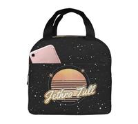 AsqLdQM Jethro Musics Tull - Bolsa de almuerzo portátil con aislamiento térmico grueso de papel de aluminio grueso, para hombres y adultos, bolsa de almuerzo aislada, color negro