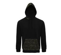 Asquith & Fox capucha recortada de camo para hombres aq047 - sudadera encapuchad
