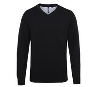 Asquith & Fox hombre mezcla algodón v-neck suéter aq042 - inteligente saltador