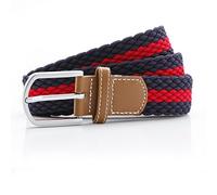 Asquith & Fox Unisex adulto Asquith And Fox Stripe Braid Stretch Belt Cinturón Not Applicable, Multicolor (Navy/Red 000), 100 (Talla del fabricante: Talla única)