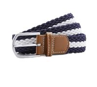 Asquith & Fox Unisex adulto Asquith And Fox Stripe Braid Stretch Belt Cinturón Not Applicable, Multicolor (Navy/White 000), 100 (Talla del fabricante: Talla única)