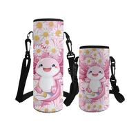 ASQVTIFE Kawaii Axolotl - Correas de hombro para botella de agua para llevar, diseño de animales para camping, viajes, escuela secundaria