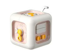 ASQzhuLIWing Cubo de Rubik Seis en uno, Juguete Montessori, Adecuado para niños y niñas, un Elemento Esencial para Viajar, un Gran Juego sensorial y un Regalo de cumpleaños (Rosa)