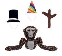 ASQzhuLIWing Juego de 4 Peluches de chimpancé para Fans y Amantes de los Videojuegos. Ideal para Fans