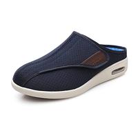 ASRJ Zapatos para diabéticos de ancho ancho para hombres, zapatillas de espuma viscoelástica para pies hinchados zapatos de casa para interiores para artritis y edema