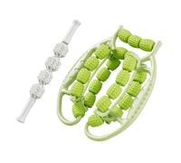 AsrMyjcx 2 Piezas Rodillo Muscular Relajador de Tensión Y Masajeador de Piernas Y Cuello con Antideslizantes Cómodos Adecuado para de Alto Rend, Verde