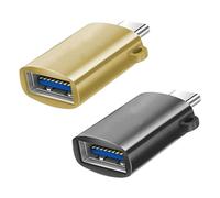 AsrMyjcx 2 uds USB 3,0 Hub Tipo C Hub Splitter, Transferencia de Datos, Rendimiento Estable, Base de extensión Tipo C estación de Acoplamiento USB USB C Hub, Negro y Oro