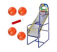 AsrMyjcx 4 Piezas Juego de Baloncesto para Niños Canasta Tablero Arcade Pelotas Fácil Almacenaje Material Poliéster para Entrenamiento en Casa Diversión, con 4 Bolas