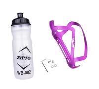 AsrMyjcx Botella de Agua para Bicicleta Jaula Universal Porta Botella Flexible Aluminio Accesorio Deportivo Apto para Montaña Paseos Carretera Ciclismo, púrpura
