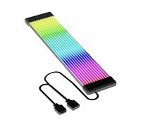 AsrMyjcx Cable de extensión de alimentación ARGB de 5V y 3 pines, práctico, seguro, plegable, ligero, fácil de usar, barra de tira de lámpara Led, 12 Tiras Negras