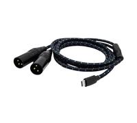 AsrMyjcx Cable USB C a 2 XLR Cable USB C a XLR Cable de conexión de 3 pines para teléfono, computadora portátil, PC USB a 2 XLR USB C a 2 XLR macho, 100cm