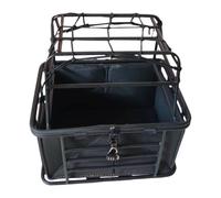 AsrMyjcx Canasta Trasera para Bicicleta con Cierre de Tapa Rack Portaequipaje Organizador para Mascotas y Compartimento de Carga Adecuada para Ciclismo, con Forro