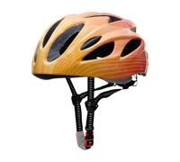 AsrMyjcx Casco Infantil para Bicicleta con Protección contra Impactos Diseño Absorbente de Golpes Ventilación Transpirable Ajuste Cómodo Adecuado para Niños, Amarillo Naranja