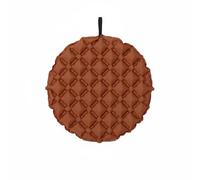 AsrMyjcx Cojín Inflable Asiento Cojín Silla Almohadilla Redonda Ligera con Inflado Rápido y Apoyo Acolchado en Nylon 40D y TPU Adecuado para Camping Pesca, 5 50 50CM, Marrón Café