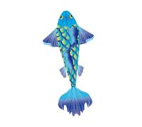 AsrMyjcx Cometa Grande Y Resistente de Tela No Tejida, Juguete Deportivo para Exteriores, Fácil de, Multifuncional, Ideal para Juegos Familiares, Playa, 1.44 M Blue