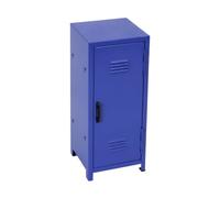 AsrMyjcx Contenedor de Almacenamiento para Niñas Caja con Armario Metálico Taquilla Pequeña Cuerpo de Hierro Llave Doble para y Organización Adecuado para, Azul Oscuro