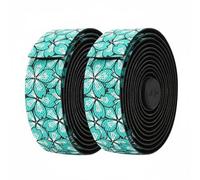 AsrMyjcx Empuñadura de Bicicleta Banda Antideslizante Envoltura Absorbente Cinta de Manillar Accesorio para Bicicleta Material Compuesto y Superficie, Black Cyan