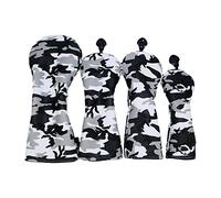 AsrMyjcx Funda para Palo de PU Impermeable con Protección Frontal, Marcado Numérico Y Elástico, Golfistas Y para Uso Doméstico, 4 UDS No 1 3 5 UT