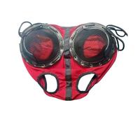 AsrMyjcx Gafas para Caballos con Red Flexible Y de Acero Protección contra Arena Y Viento Parpadeadores Reforzados para Mayor Enfoque Adecuadas para M, Rojo