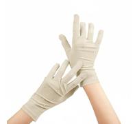 AsrMyjcx Guantes de Patinaje Artístico para Deportes sobre Hielo Forro Interior Cálido Impermeable Diseño Flexible Decorativo Niños Adultos Funcionales Recomendado en Exhibiciones Formación, Nude, M
